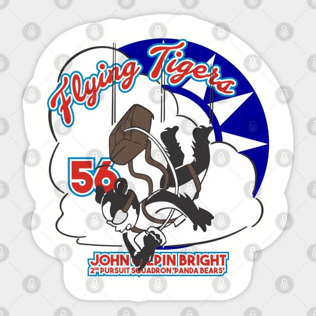 John Gilpin Bright - 56 - Flying Tigers Sticker by MBK